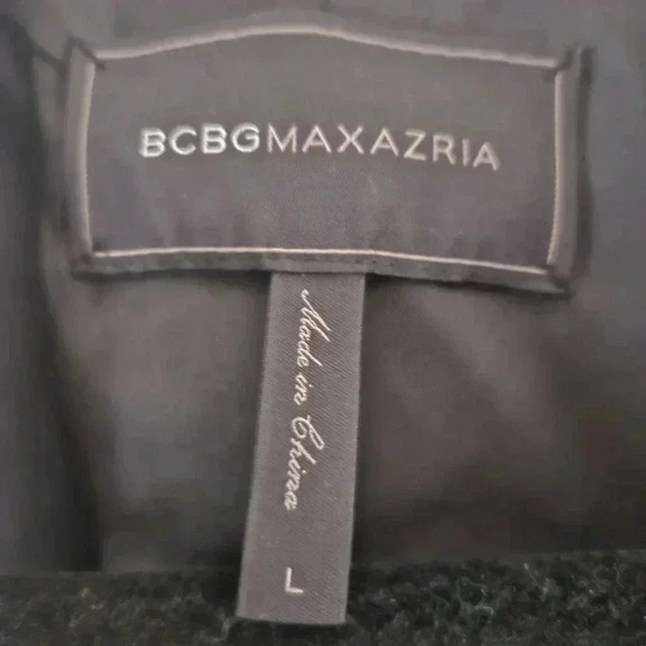 BCBGMAXAZRIA Women's Black & White Tweed Jacket sz L **FREE SHIPPING** - Picture 5 of 7